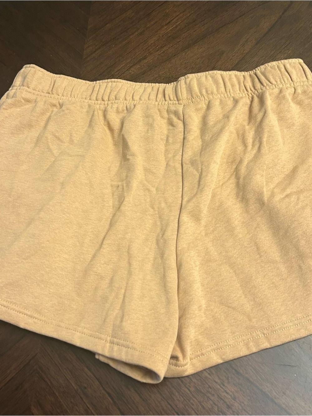 THE NORTH FACE Women's Half Dome Logo Fleece Shorts Almond Butter White, XL New - Picture 5 of 8